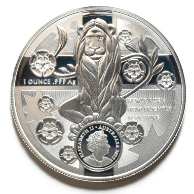 Moneda de plata 1 Dollar-6th Portrait - Coat of Arms - New South Wales-2022