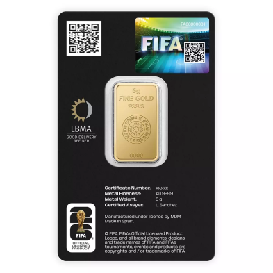 Lingote Oro 5 gramos Sempsa FIFA™ 2026