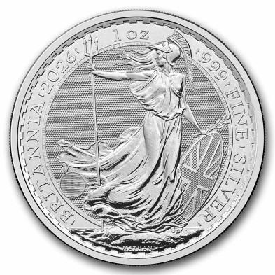 Moneda de Plata 2£ Libras-U.K.-1 oz.-Britannia-2026 RETRASO EN LA ENTREGA 10/15 DIAS