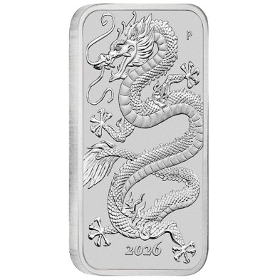 Moneda de Plata 1$ Dollar-Australia-1 oz.-Dragón (rectangular)-2026