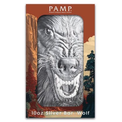 Lingote Plata 10 oz PAMP USA Wolf
