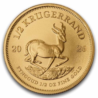 Moneda de Oro Krugerrand-1/2 oz.-Sudáfrica-2026