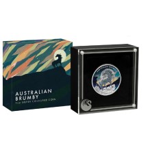 Estuche oficial y certificado de autenticidad moneda plata Brumby 2026 color