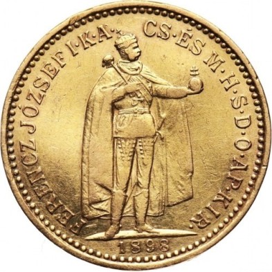 10 Coronas-Hungría-Francisco José I-1892-Restrike