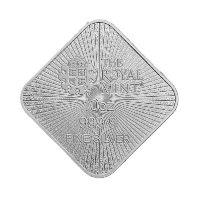 Lingote Plata 10 Onzas Troy-Royal Mint-Britannia and Liberty