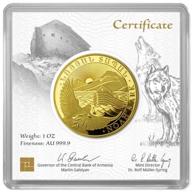 Moneda de Oro 50000֏ Dram-Armenia-1 oz.-Arca De Noe-2026