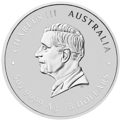 Moneda Plata 8$ Dollars-Australia-5 oz-Serie Lunar III-Cabra- 2027