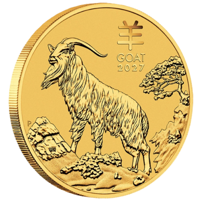 Moneda Oro 100$ Dollar-Australia-1oz-Serie Lunar III-Cabra- 2027
