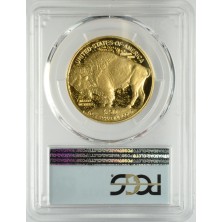 Reverso moneda de oro 50 dolares American Buffalo bisonte Black Diamond en capsula PCGS
