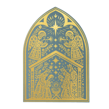 Reverso funda especial de regalo y blister navideño lingote oro 24k PAMP The Nativity 10000 unidades