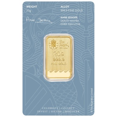 Lingote Oro 20 gramos Royal Mint-Britannia